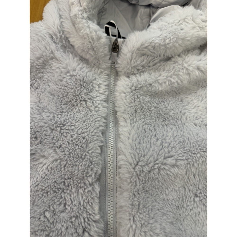 Under Armour Youth Fleece Cozy Jacket Xl Off White Zip Fuzzy Loungewear Soft - Picture 3 of 8